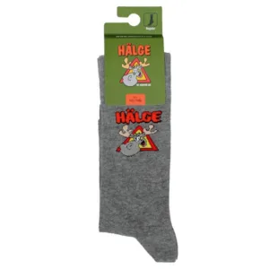 Socken Mit Elchmotiv Hälge, Grau