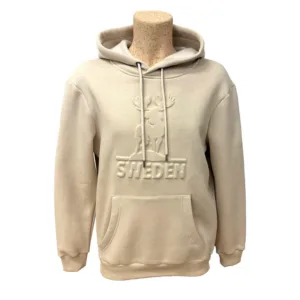 Hoodie Schweden Elchmotiv in Butter Beige