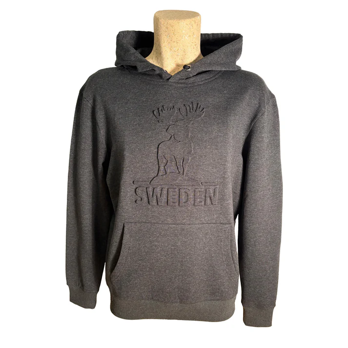 Hoodie Schweden Elchmotiv in Grau – Bild 2