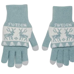 Touchscreen-Winterhandschuhe Grün Weiss